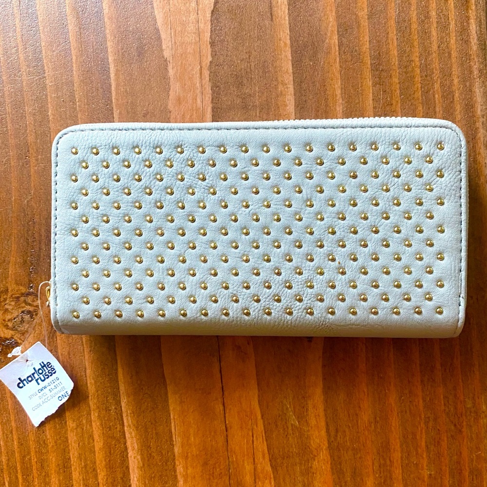 Gray Studded Wallet